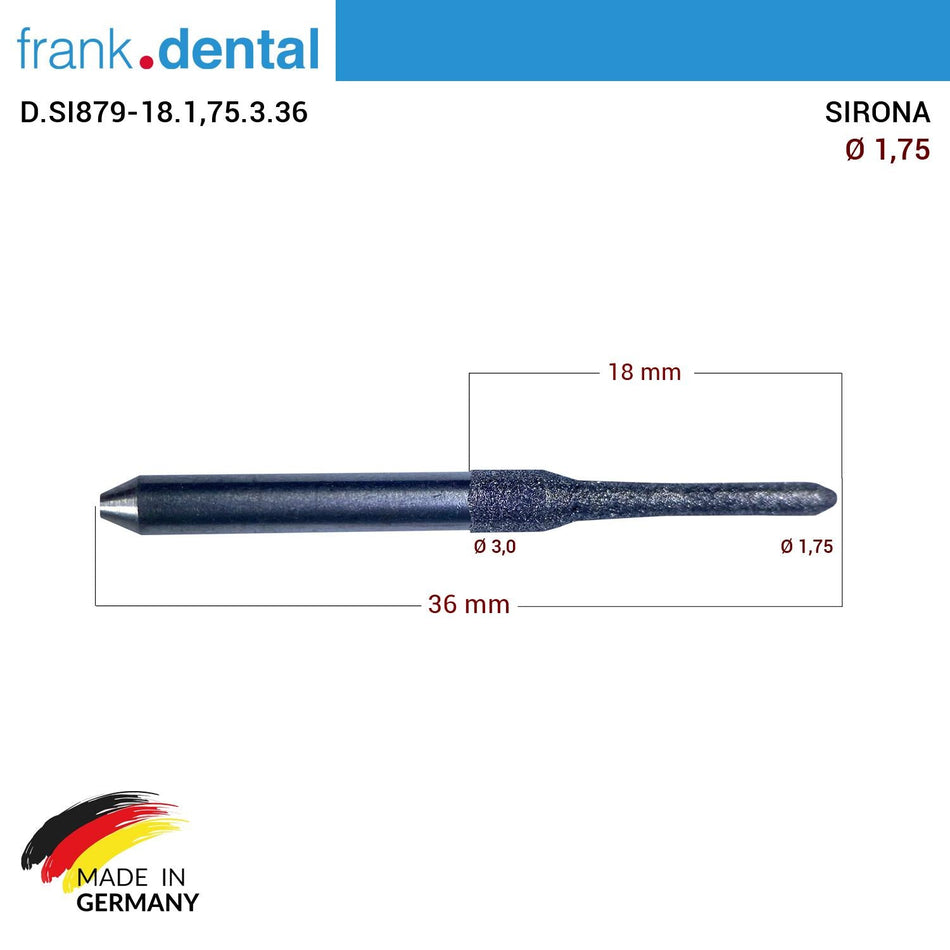 SIRONA Diamond Cad Cam Drill 1.75 mm