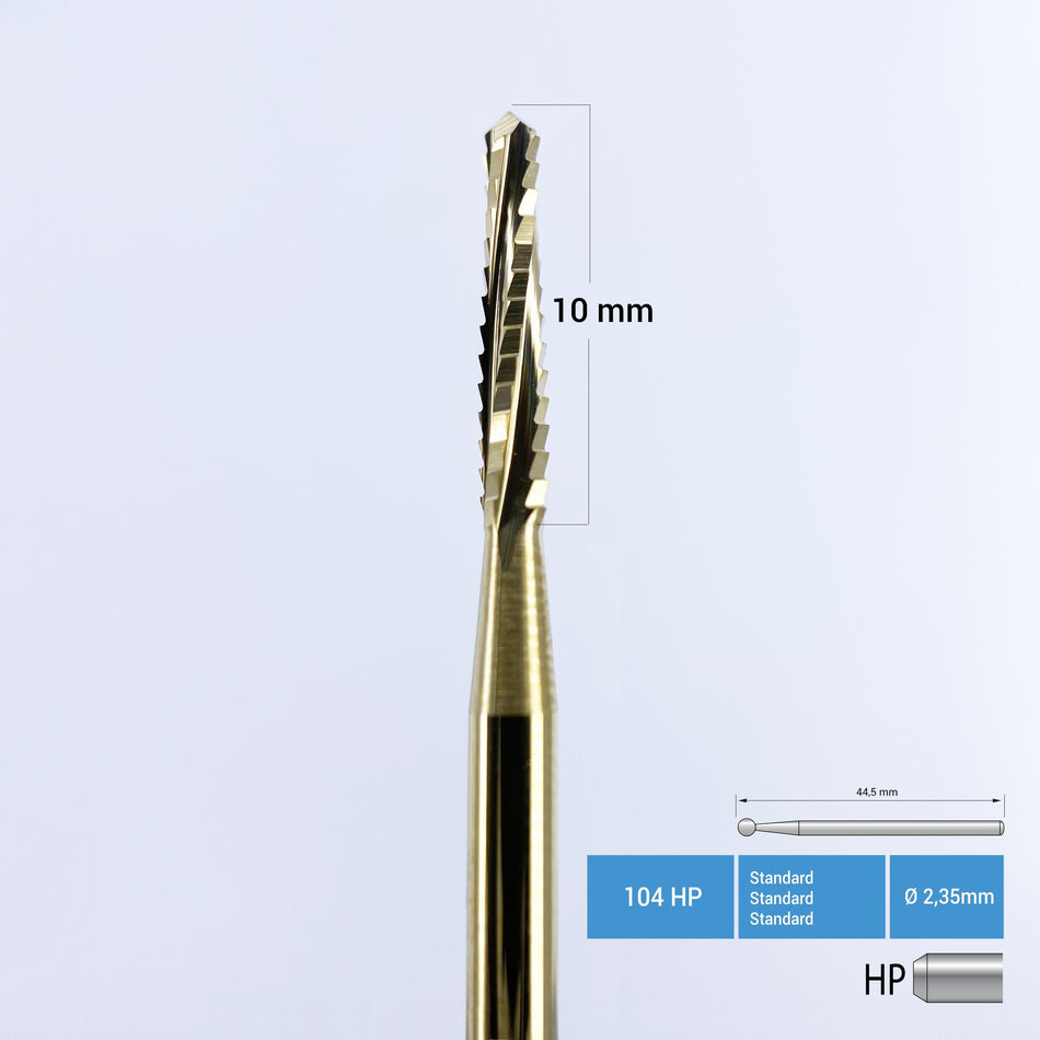 Titanium Coated Carbide Lindemann Bone Cutter - 166 HP