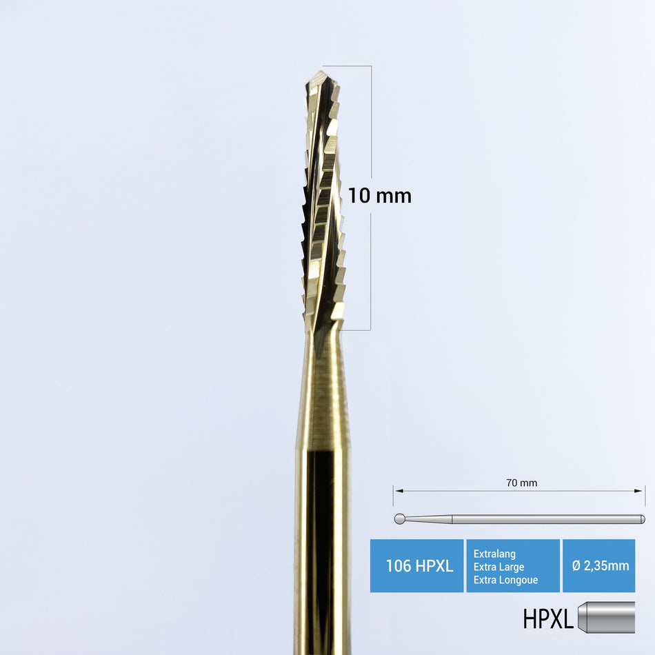 Titanium Coated Carbide Lindemann Bone Cutter - 166 HPXL