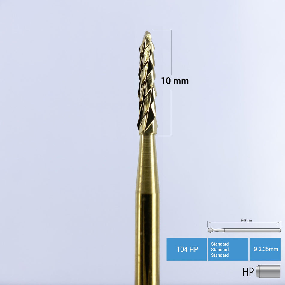 Titanium Coated Carbide Lindemann Bone Cutter - 166A HP